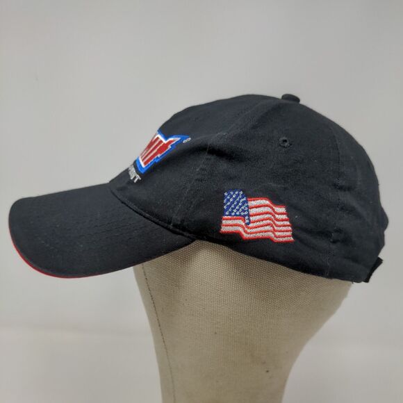 Summit Racing Equipment Men's Strapback Hat Black Adjustable Embroidered Logo - Picture 5 of 11